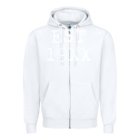 White MGK EST 19XX Zipper Hoodie - artisFamous