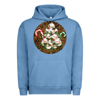 Pigment Pebble Blue Merry Christmas Baseball Urban Hoodie - RanaPortraitStore