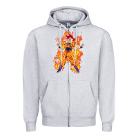 Heather Grey goku super sayan Zipper Hoodie - artisFamous