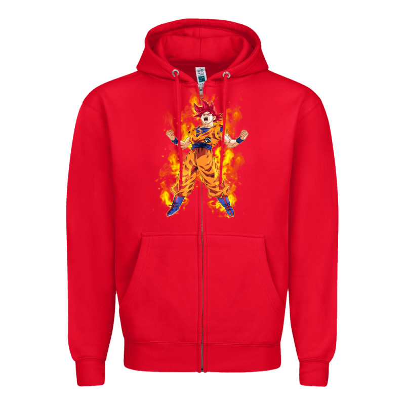 Goku Super Sayan Zipper Hoodie by artisFamous | Teevron