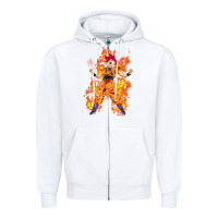 White goku super sayan Zipper Hoodie - artisFamous