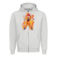 Dove Grey goku super sayan Zipper Hoodie - artisFamous