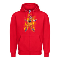 Red goku super sayan Zipper Hoodie - artisFamous