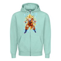 Seafoam super saiyan Zipper Hoodie - artisFamous