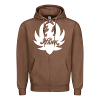 Chestnut white and black hank art Zipper Hoodie - artisFamous