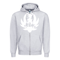 Heather Grey white and black hank art Zipper Hoodie - artisFamous