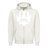Oatmeal Heather white and black hank art Zipper Hoodie - artisFamous