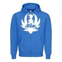 True Royal white and black hank art Zipper Hoodie - artisFamous