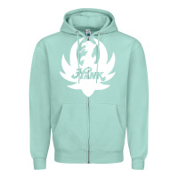 Seafoam white and black hank art Zipper Hoodie - artisFamous