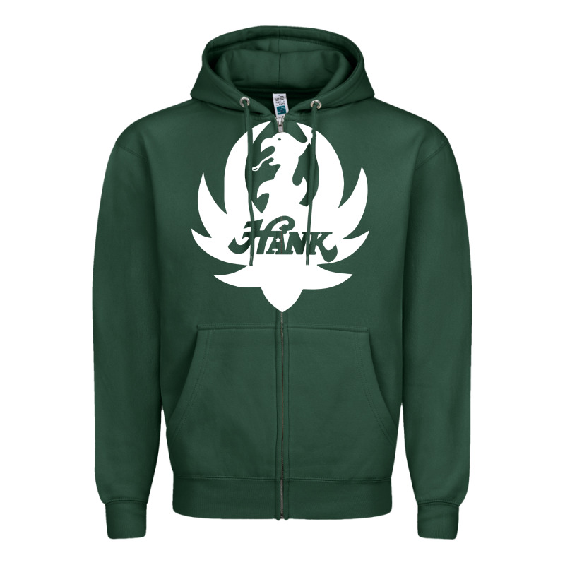 White And Black Hank Art Zipper Hoodie by artisFamous | Teevron
