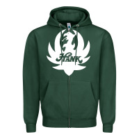 Sports Green white and black hank art Zipper Hoodie - artisFamous