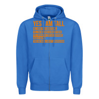 True Royal yes i am tall Zipper Hoodie - artisFamous