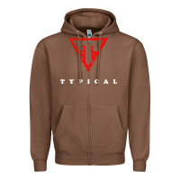 Chestnut typical gamer Zipper Hoodie - artisFamous