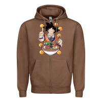 Chestnut Saiyan Ramen Zipper Hoodie - artisFamous