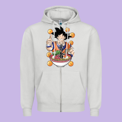 Saiyan Ramen Zipper Hoodie Designed By Artisfamous