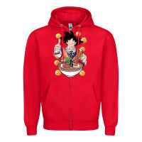 Red Saiyan Ramen Zipper Hoodie - artisFamous