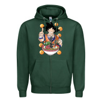 Sports Green Saiyan Ramen Zipper Hoodie - artisFamous