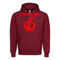 Burgundy tsunami bomb trust no one Zipper Hoodie - artisFamous