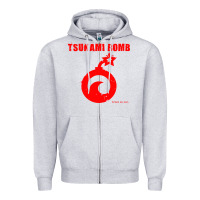 Heather Grey tsunami bomb trust no one Zipper Hoodie - artisFamous