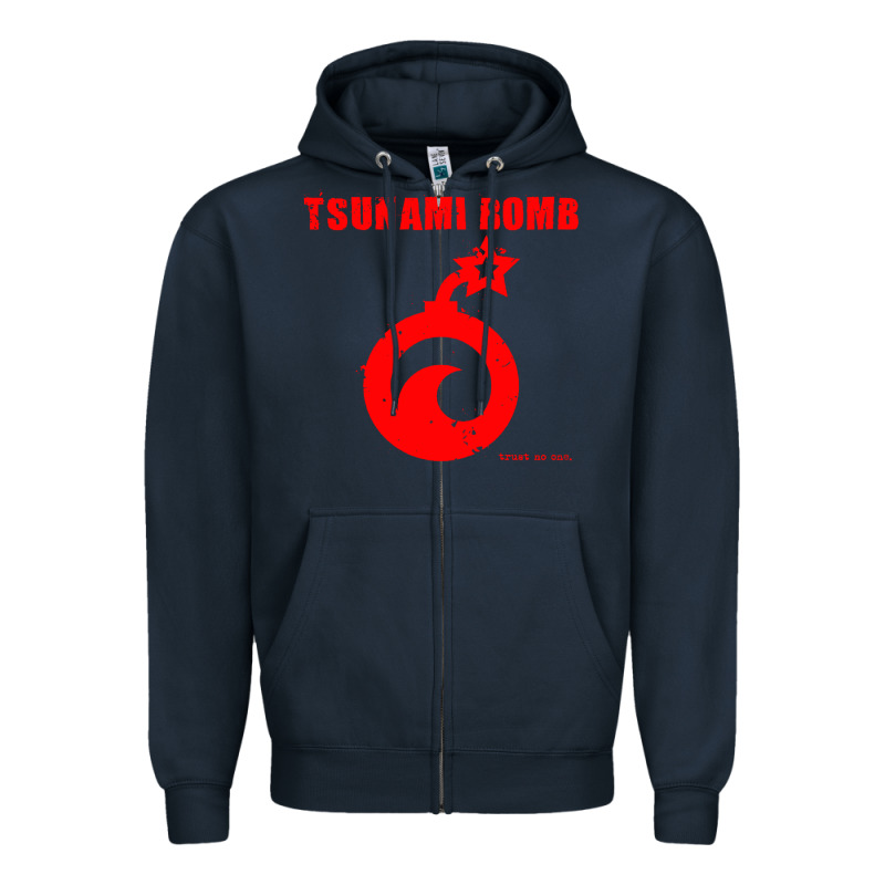 Tsunami Bomb Trust No One Zipper Hoodie by artisFamous | Teevron