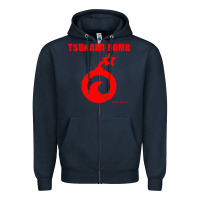 Navy tsunami bomb trust no one Zipper Hoodie - artisFamous