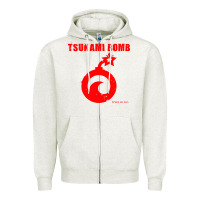 Oatmeal Heather tsunami bomb trust no one Zipper Hoodie - artisFamous