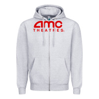 Heather Grey cinema amc theaters merch Zipper Hoodie - artisFamous