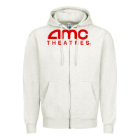 Oatmeal Heather cinema amc theaters merch Zipper Hoodie - artisFamous
