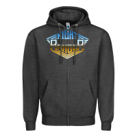 Charcoal Heather NIGHT RANGER Music Zipper Hoodie - artisFamous