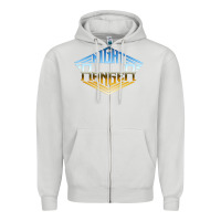 Dove Grey NIGHT RANGER Music Zipper Hoodie - artisFamous