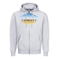 Heather Grey NIGHT RANGER Music Zipper Hoodie - artisFamous