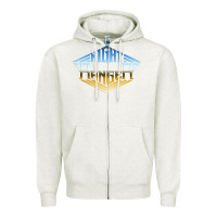 Oatmeal Heather NIGHT RANGER Music Zipper Hoodie - artisFamous