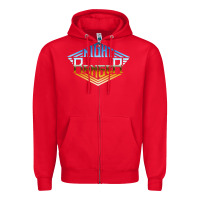 Red NIGHT RANGER Music Zipper Hoodie - artisFamous