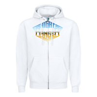 White NIGHT RANGER Music Zipper Hoodie - artisFamous