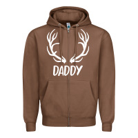 Chestnut Daddy Deer Zipper Hoodie - artisFamous