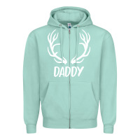 Seafoam Daddy Deer Zipper Hoodie - artisFamous