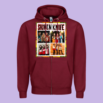 Shonen Knife Zipper Hoodie Designed By Artisfamous