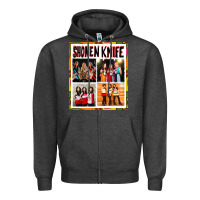 Charcoal Heather Shonen knife Zipper Hoodie - artisFamous