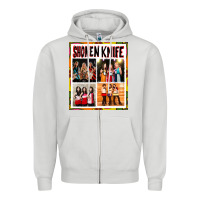 Dove Grey Shonen knife Zipper Hoodie - artisFamous