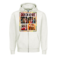 Oatmeal Heather Shonen knife Zipper Hoodie - artisFamous