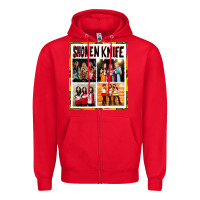 Red Shonen knife Zipper Hoodie - artisFamous
