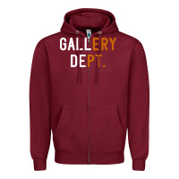 Burgundy Gallery Dept. Zipper Hoodie - artisFamous