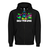 Black Deltarune Zipper Hoodie - artisFamous