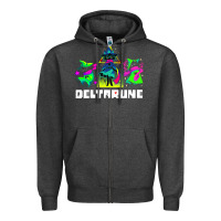 Charcoal Heather Deltarune Zipper Hoodie - artisFamous
