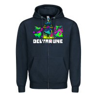 Navy Deltarune Zipper Hoodie - artisFamous