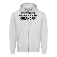 Dove Grey my favorite people call me grandpa black Zipper Hoodie - artisFamous