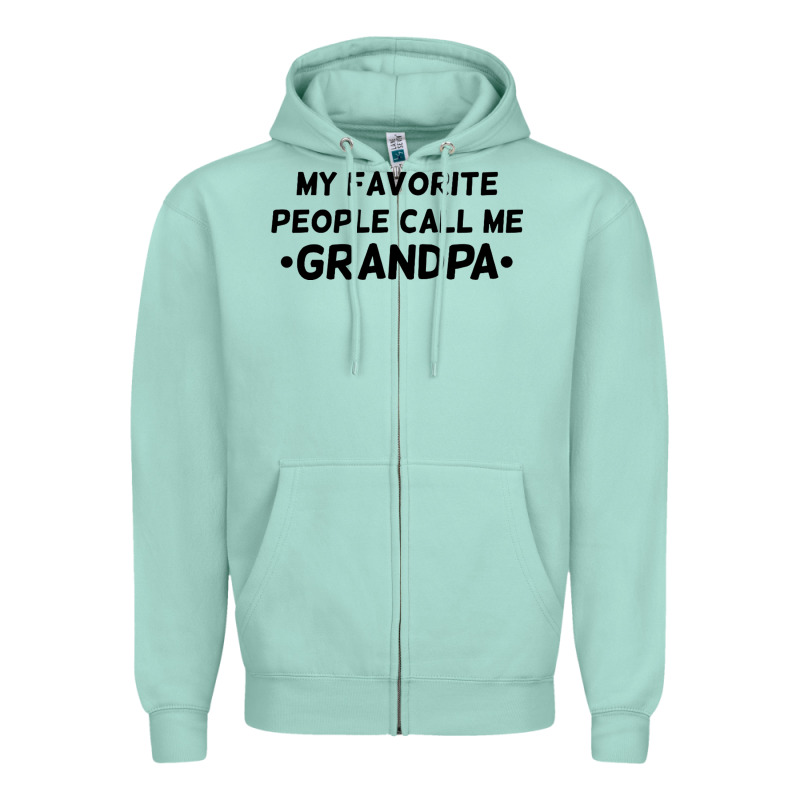 My Favorite People Call Me Grandpa Black Zipper Hoodie by artisFamous | Teevron