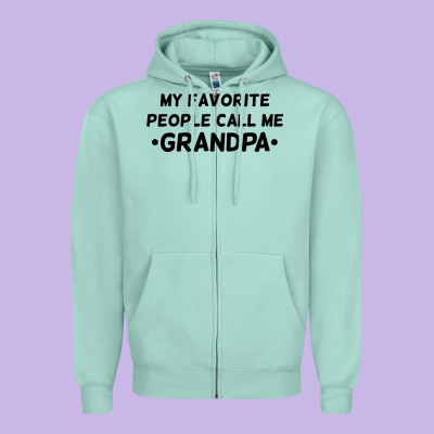 My Favorite People Call Me Grandpa Black Zipper Hoodie Designed By Artisfamous
