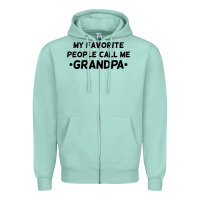 Seafoam my favorite people call me grandpa black Zipper Hoodie - artisFamous