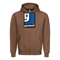 Chestnut Goodwill Zipper Hoodie - artisFamous
